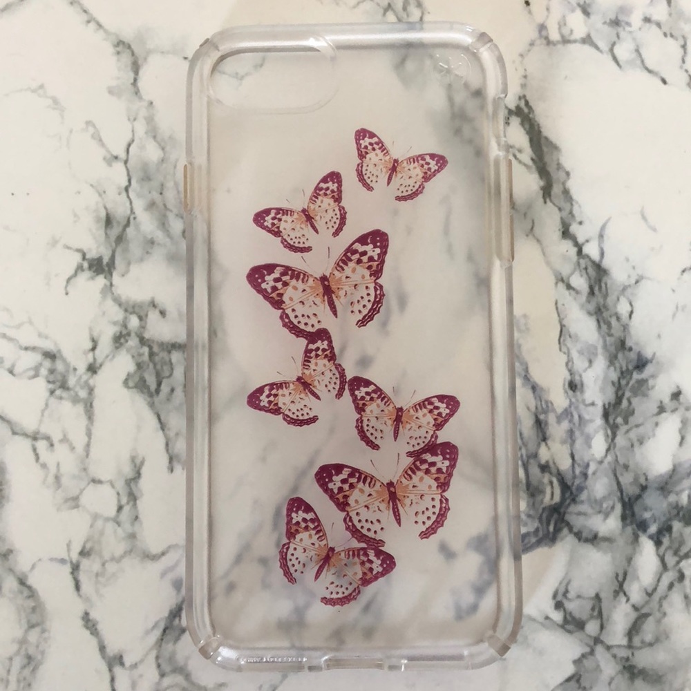 iPhone 7 clear Speck case with butterflies